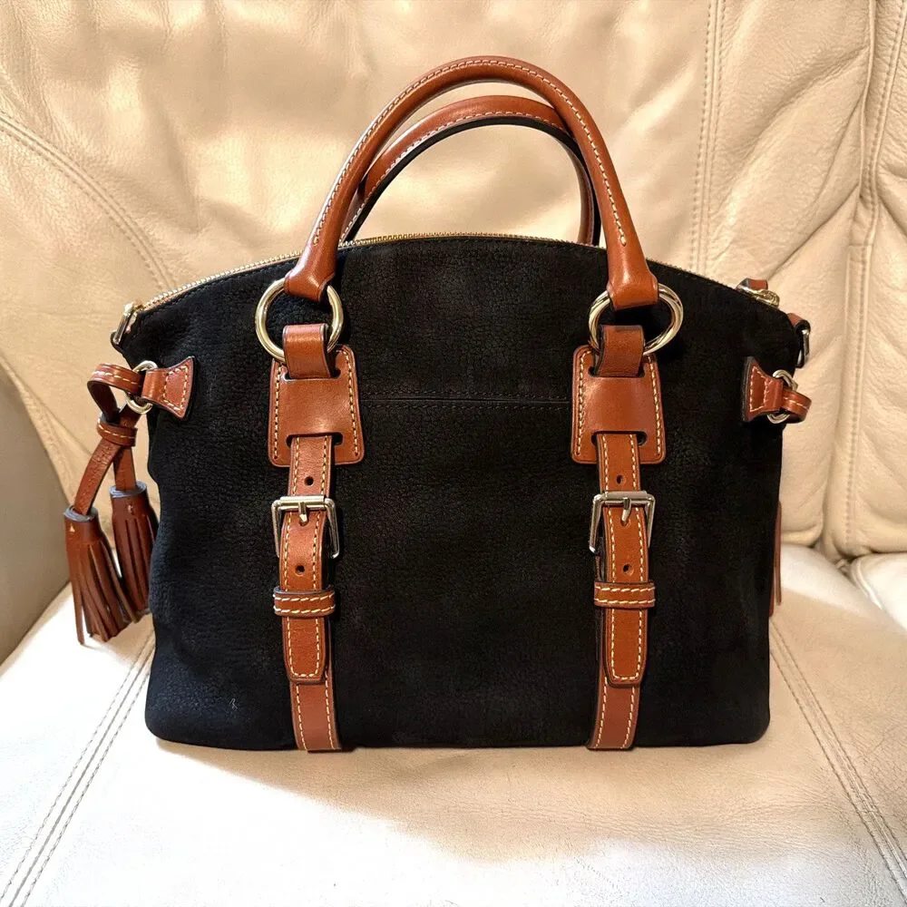 Dooney & Bourke Bristol Satchel Nubuck Leather Black